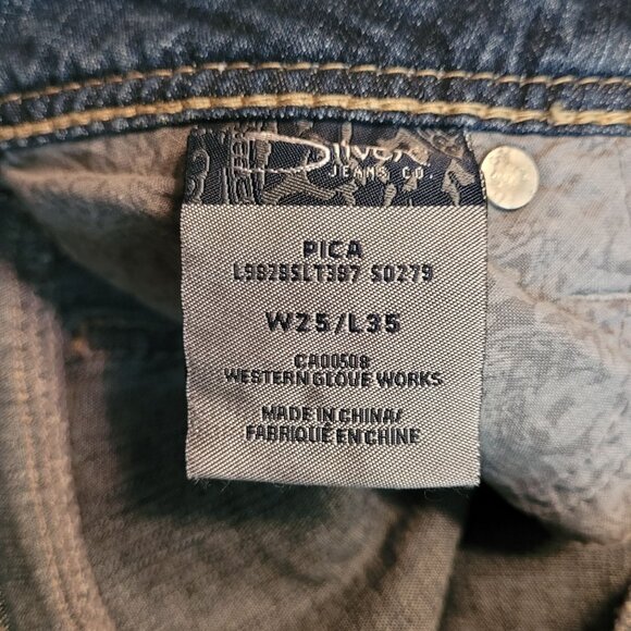 Silver Jeans Size 25 Pica Slightly Curvy Mid Rise Flare Bell Bottom NWT - Picture 5 of 11